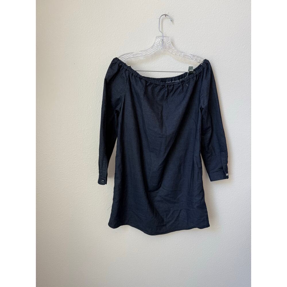 Rag & Bone Jeans Off The Shoulder Chambray Dress Size Small - Picture 2 of 6